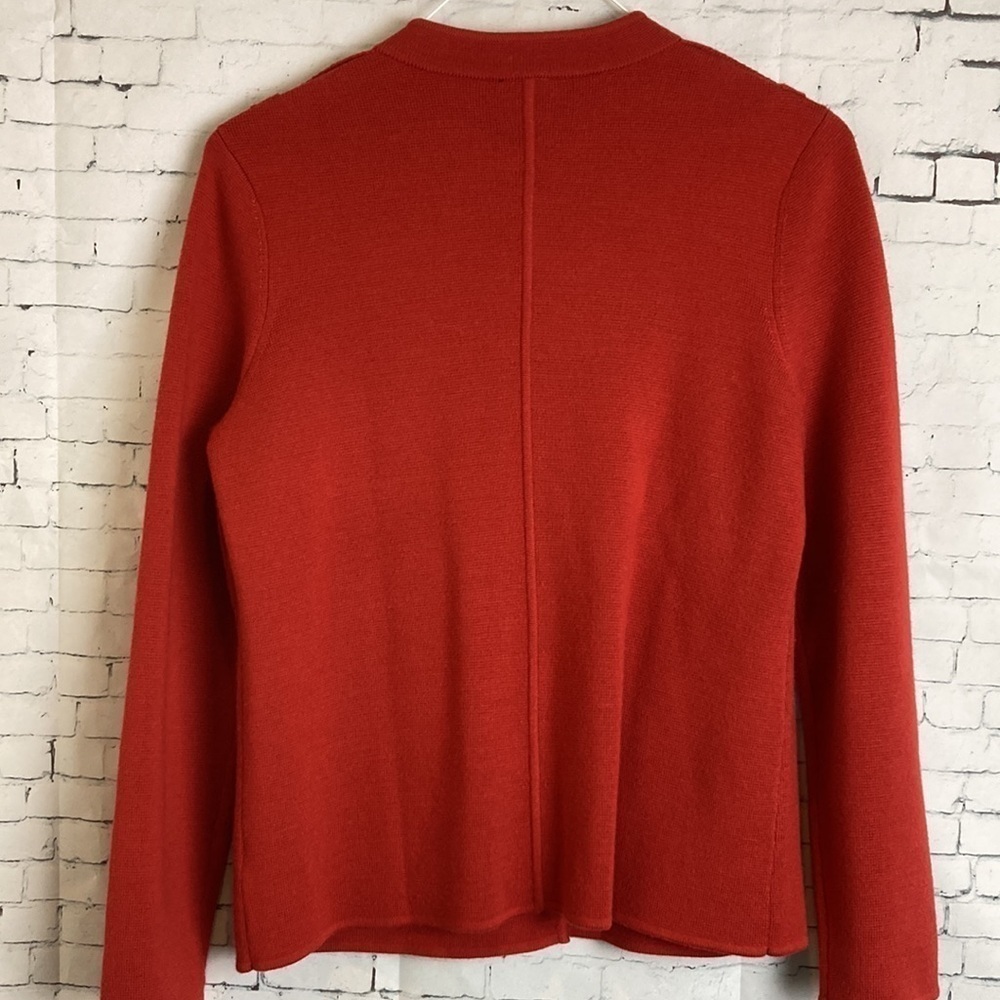 Talbots Merino Wool Blend Cardigan M Nautical Office Workwear Military Preppy - Picture 10 of 16